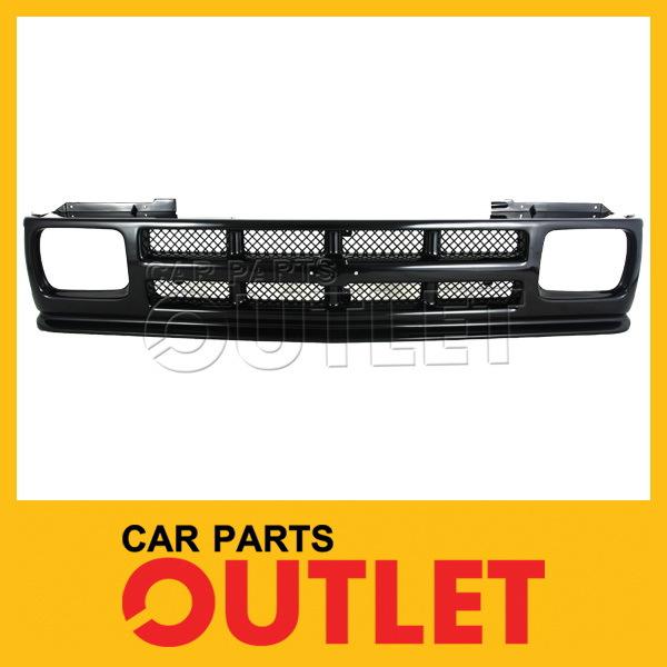 91-93 s10 pickup 92-94 blazer matte black grille bar frame gm1200387 mesh screen