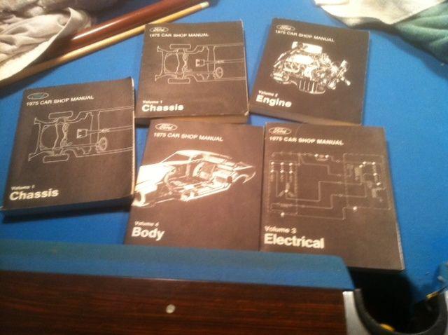 1975 ford car shop manual volume 1, 2,3,4 set of 4 