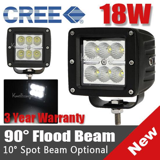 18w 1800lm cree flood/spot beam led work light offroad lamp boat truck 27w/36w