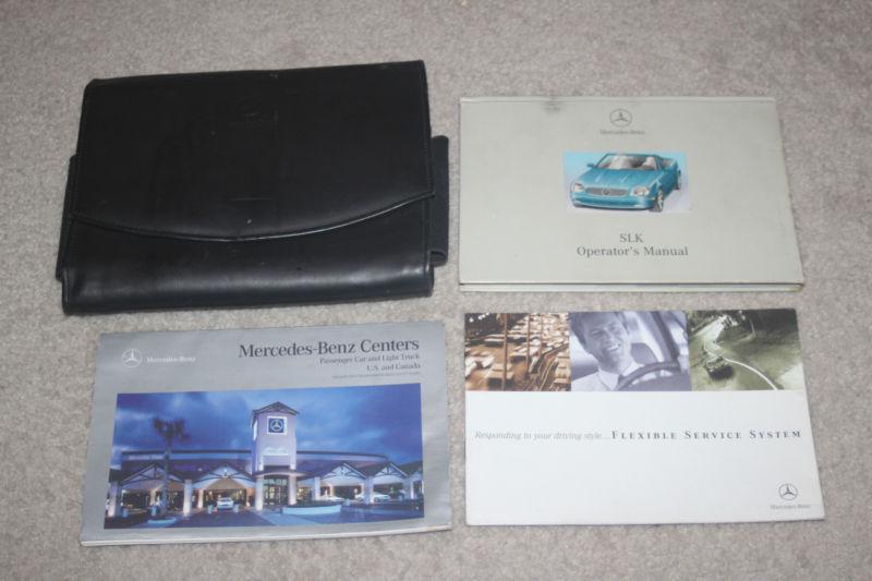 1999 mercedes slk owners manual, hard cover book & case slk230 slk320 r170