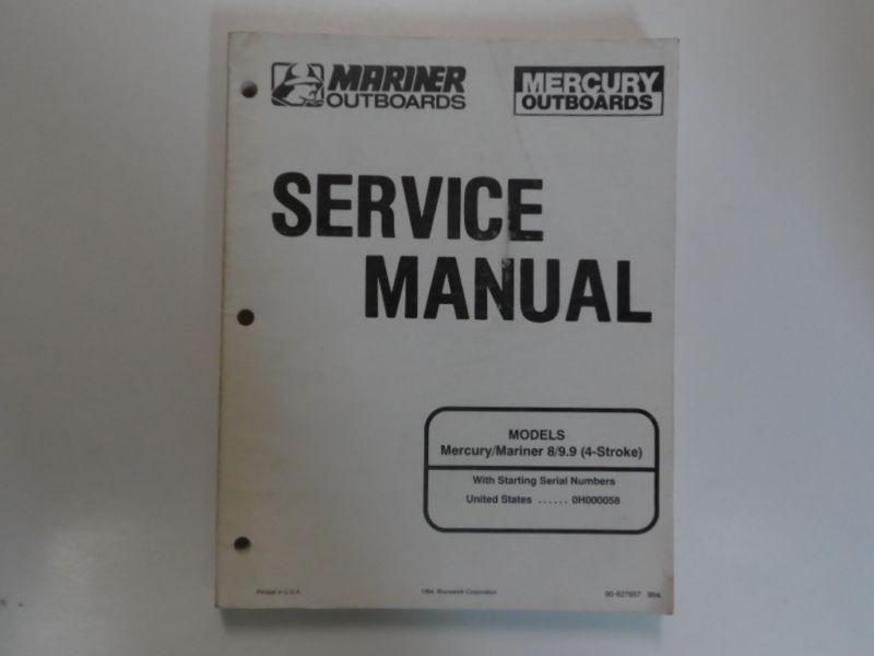 1994 mercury mariner outboards 8 9.9 4 stroke service manual worn fading oem 94