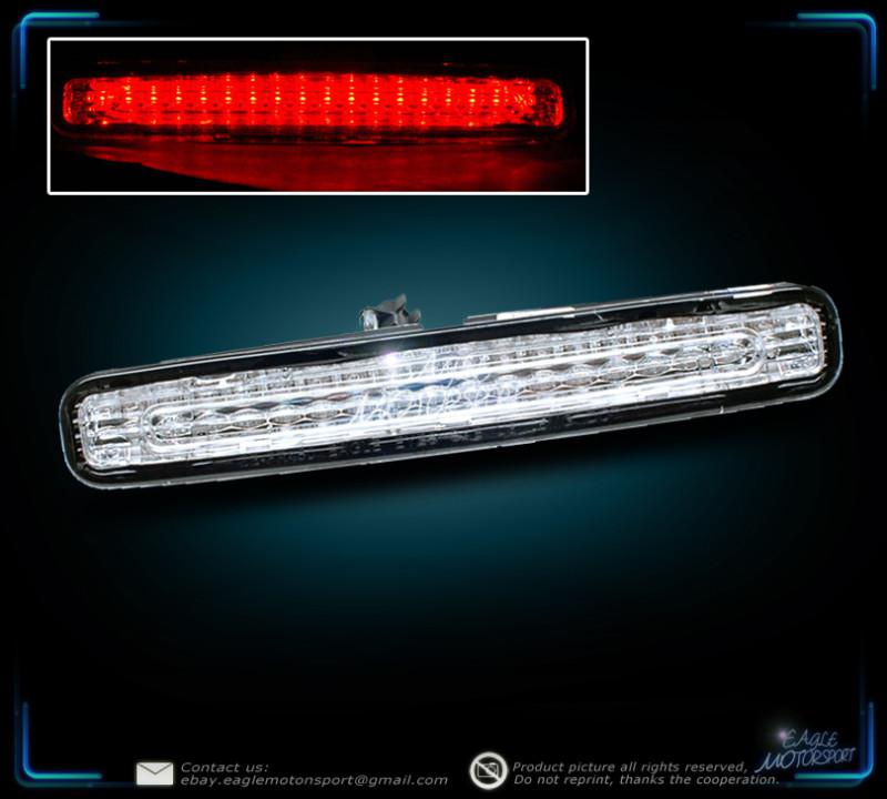 2005-2009 mustang led chrome clear housing 3rd brake light trunk lamp tail rear