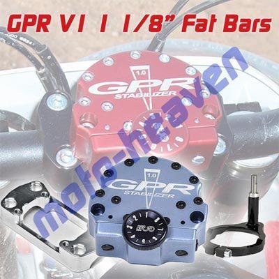 Gpr v1 steering damper kawasaki kx450f 08-11 1 1/8" fat bars 4001-0034 titanium