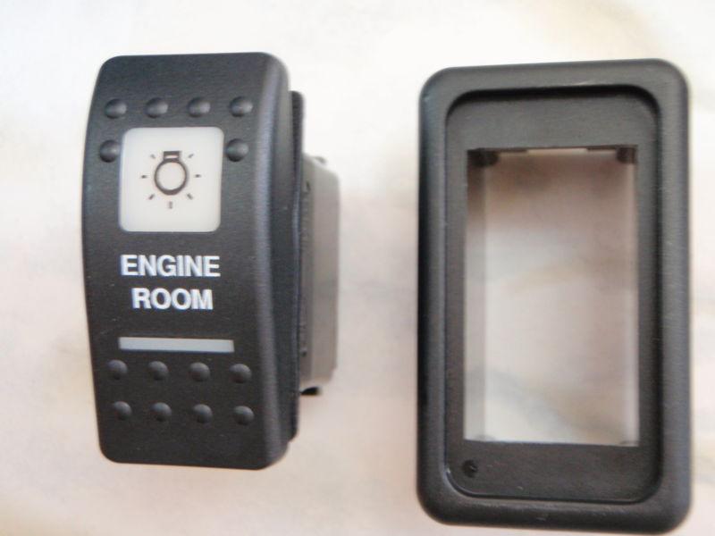 Engine room light switch vms panel v1d1 black carling contura ii 2 white light