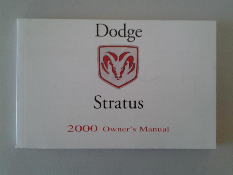 2000 dodge stratus  owner's manual