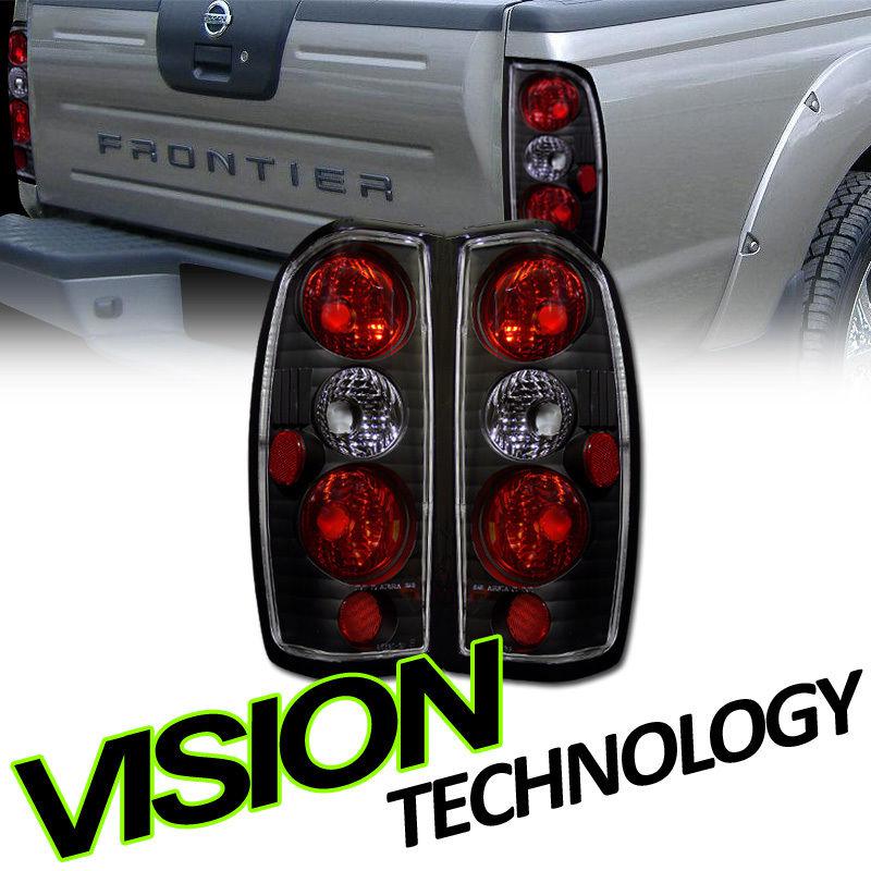 Jdm black altezza tail lights rear lamps pair 98-04 nissan frontier pickup/truck