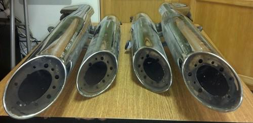 1996 honda vf750 magna muffler pair exhaust mufflers v45 94 95 96 97 98 99 00 03