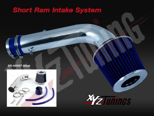 Jdm blue 95-02 accord v6 2.7/3.0l short ram air intake racing system + filter 3"