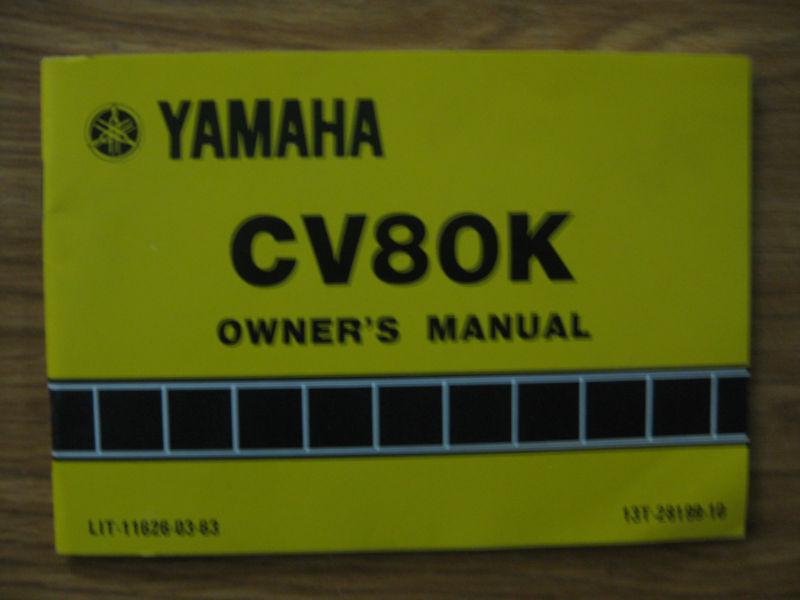 Vintage nos 1982 yamaha cv80k scooter motorcycle owners manual