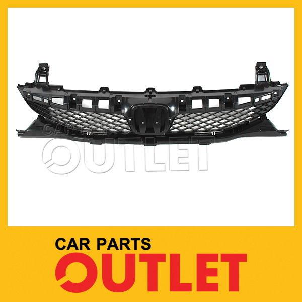 09-11 honda civic sedan front grille ho1200198 raw plastic mat black body panel