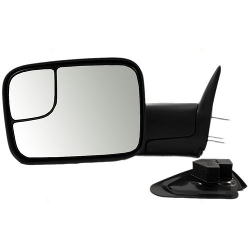 New drivers manual tow towing mirror glass housing 94-02 dodge pickup truck