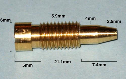 Gy6 50cc scooter carb float bowl drain screw       ds02