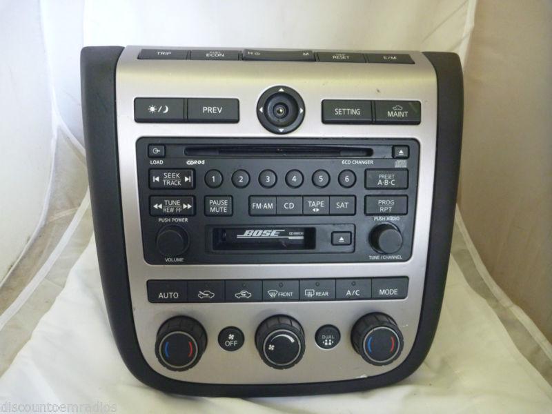 04-05 nissan murano bose radio 6 disc cd casette player 28188-ca010 oem *