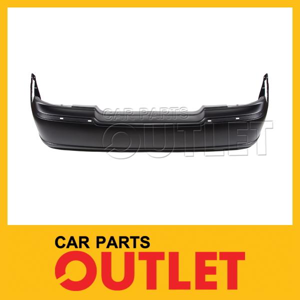 2003-2007 lincoln town car rear bumper cover primed black plastic wo sensor hole