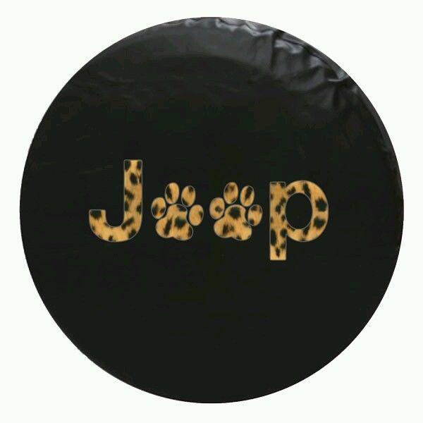 Jeep spare tire cover paw print 33 inch - leopard