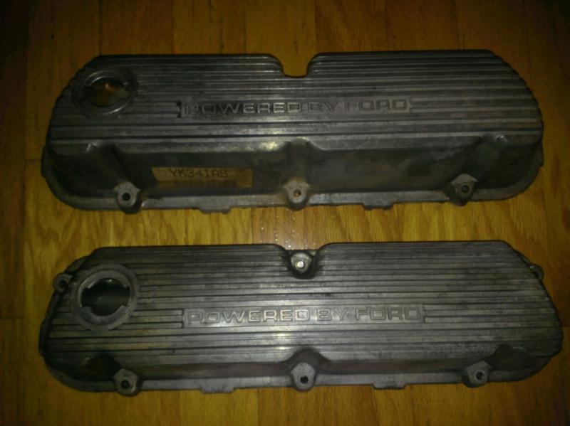 Fox mustang 5.0 302  "powered by ford" oem factory mustang aluminum valve covers