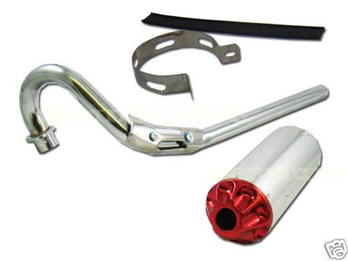 Red muffler exhaust pipe set up honda xr50 crf50 xr crf 50 red color new unused