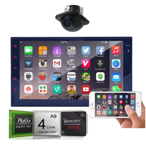 Android4.4 gps navi car stereo radio no dvd player wifi bluetooth ipod bt+camera