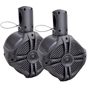 Power acoustik mwt-65t marine-grade 6.5&#034; 500-watt wake tower enclosure &amp; spea...