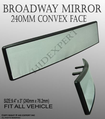 Icbeamer plymouth broadway bw-743 240mm convex rearview mirror white t gt9523