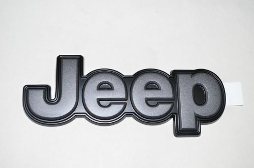 New 2014 jeep brushed grey nameplate emblem new oem mopar 68207204aa cherokee