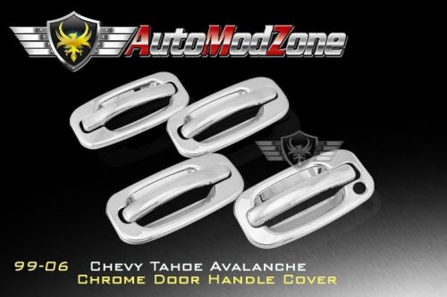 99-06 chevy tahoe avalanche chrome 4 door handle covers cover w/o psg keyhole