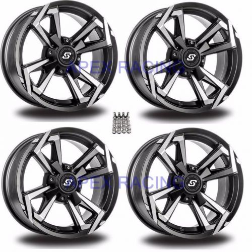 (4) sedona riot wheels rims 12&#034; 4 wheel kit honda foreman rubicon 500