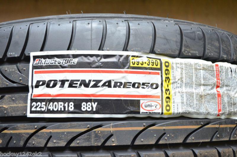 2 new 225 40 18 bridgestone potenza re050 tires
