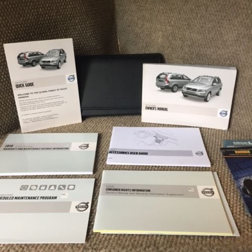 2010 volvo xc90 owners manual with warranty, quick guide, supplements &amp; case