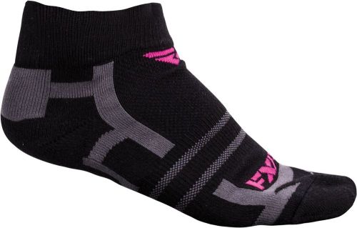 Fxr sport womens ankle socks black/white multi pack os