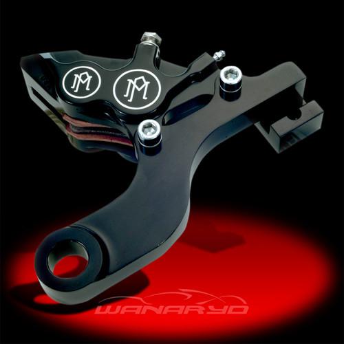 4 piston rear caliper kit, contrast cut for 2008-up harley fl touring baggers