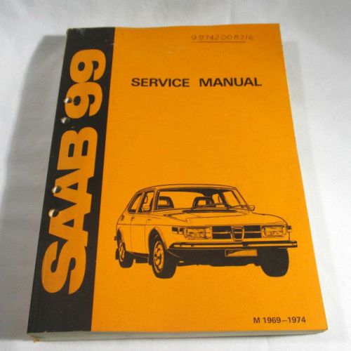 Oem saab scania 99 dealership maker service repair restore manual 1969-1974