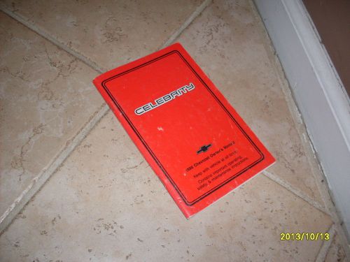 1986 chevrolet celebrity owners manual owner&#039;s guide book original