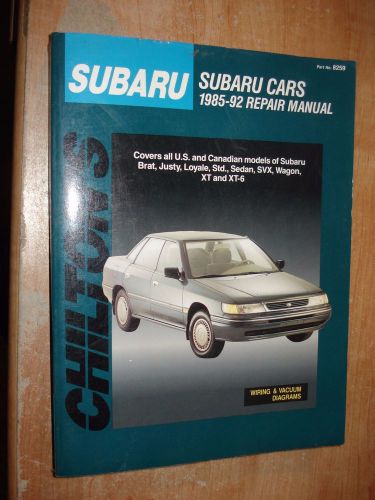 1985-1992 subaru service manual shop book repair 86 87 88 89 90 91 chiltons