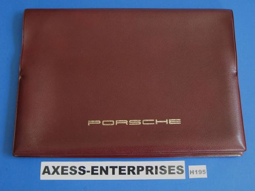 Porsche 911 964 carrera 930 turbo 928 944 owners manuals case jacket pouch h195