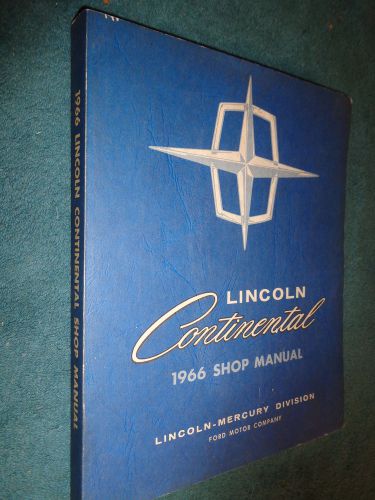 1966 lincoln continental shop manual / nice original service book!!!