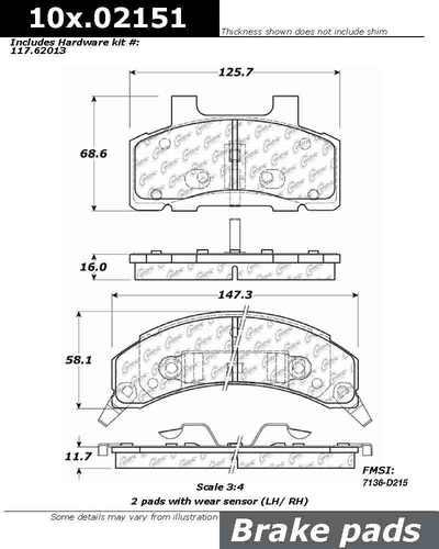 Centric 104.02151 brake pad or shoe, front