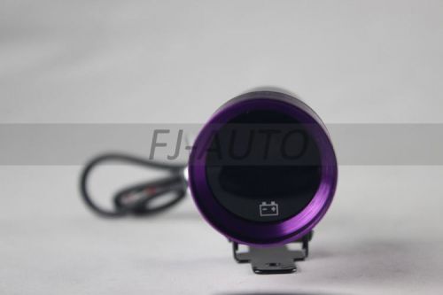 New purple 37mm micro red digita volt voltage  auto gauge/meter