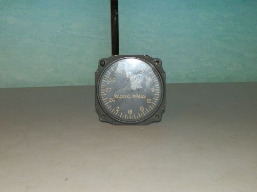 Vintage aircraft gauge lear  2330a aircraft radio compass indicator