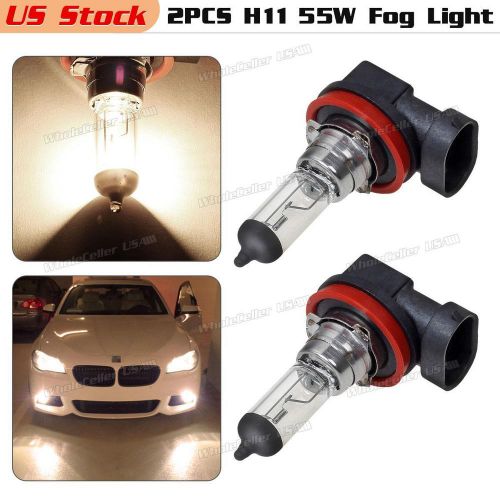 2pcs h11 12v 55w halogen bulb fog driving light 2800lm for acura 2004-2009