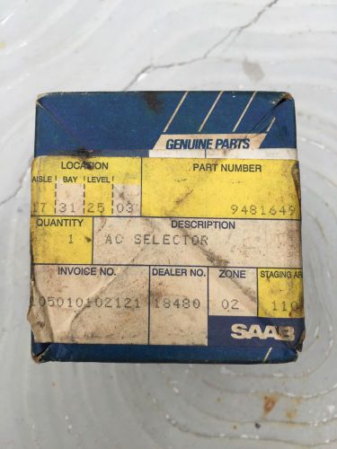 Classic saab 900 a/c  selector switch new / nos