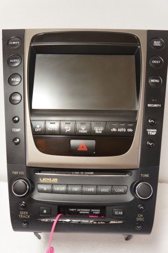 2006 06 lexus gs300 gps navigation display screen climate controls used oem