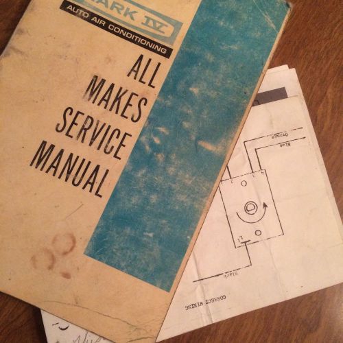 Vintage 1967 mark iv automotive air conditioning a/c all makes service manual 67