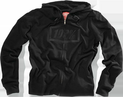 100% syndicate hoody zip up md black