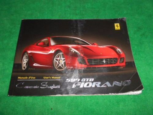 Ferrari 599 gtb fiorano scaglietti used original user&#039;s manual / manuale d&#039;uso