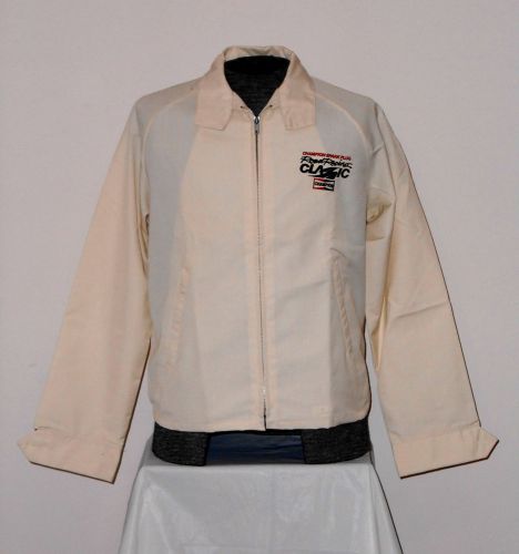 Vintage champion spark plug  road racing classic racing jacket md *l@@k*  scca