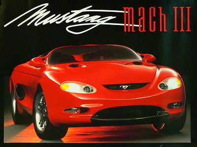 Mustang concept car mach iii dealer auto show poster ford svo gt i show design