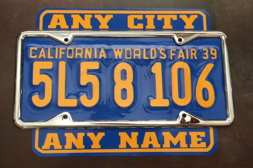 California. license plate topper / rocker 1939 chevy buick pontiac oldsmobile