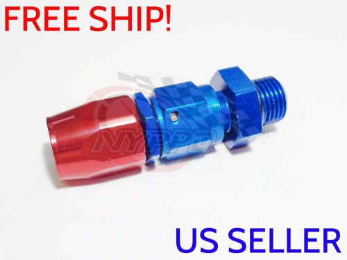 Nyppd oil fuel/gas hose/line end fitting blue/red an-6 straight w/ 6-6 an o ring