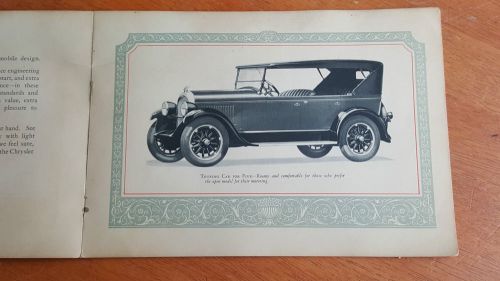 1926 the new chrysler 60 brochure